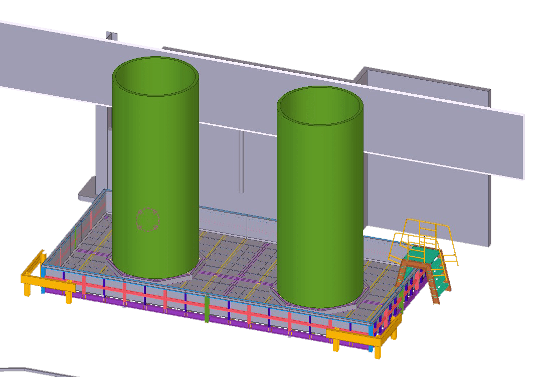 Vue du bac de rétention
